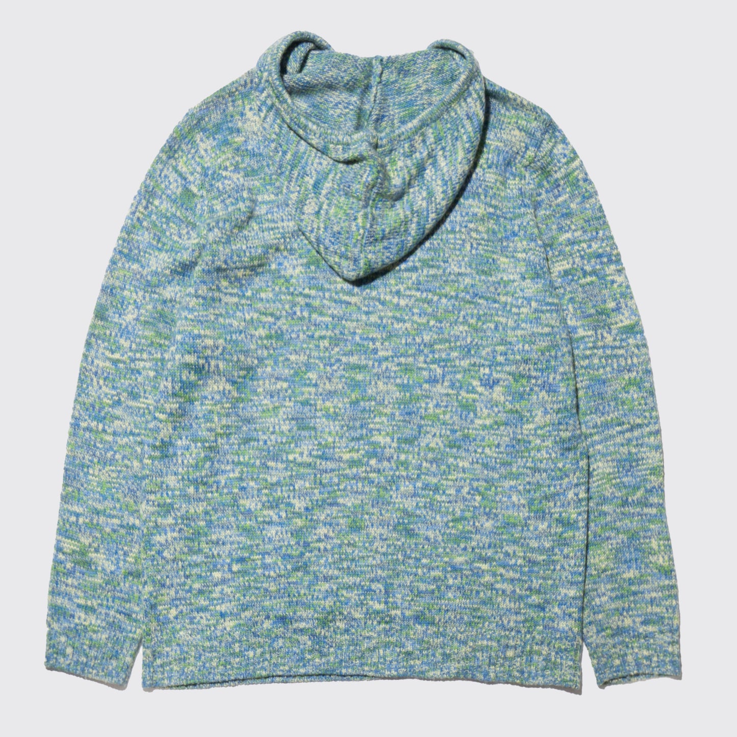vintage melange knit hoodie