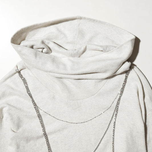 vintage chain off cowl neck pullover, *cut off