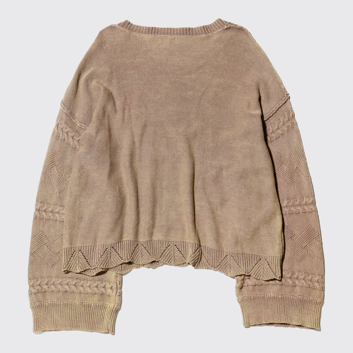 vintage cropped braids sweater