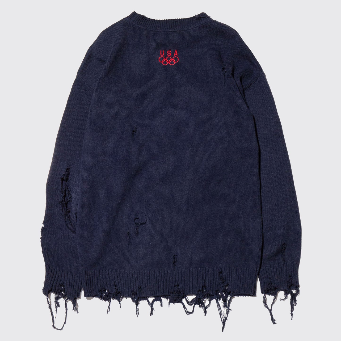 vintage flag broken sweater