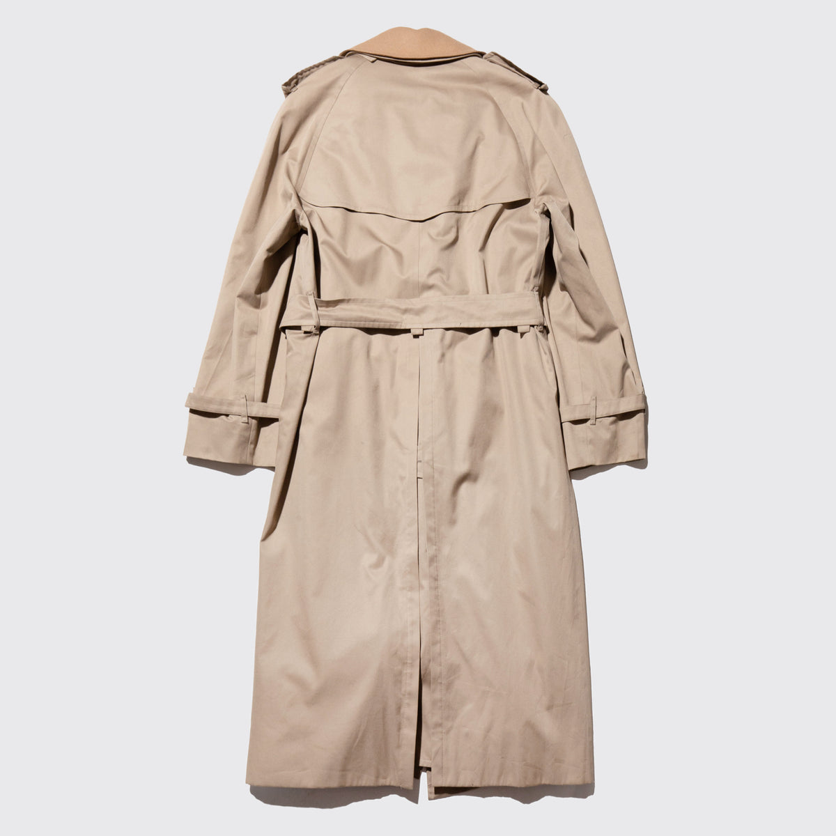 vintage 80's Burberrys' long trench coat, detachable collar/liner