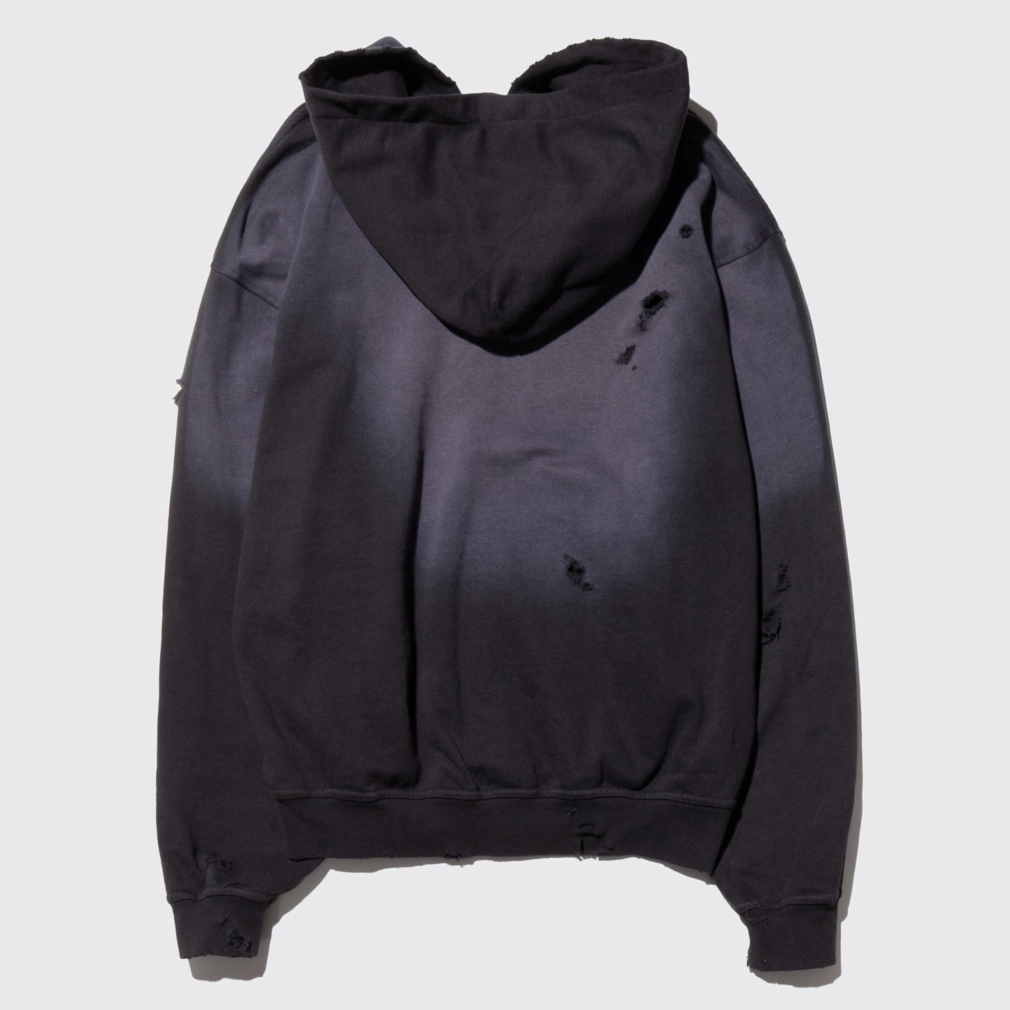 vintage fade broken hoodie