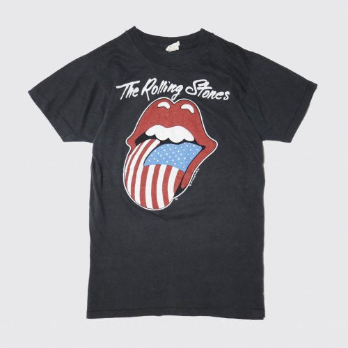 vintage 80's rolling stones north american tour tee , body-screen stars