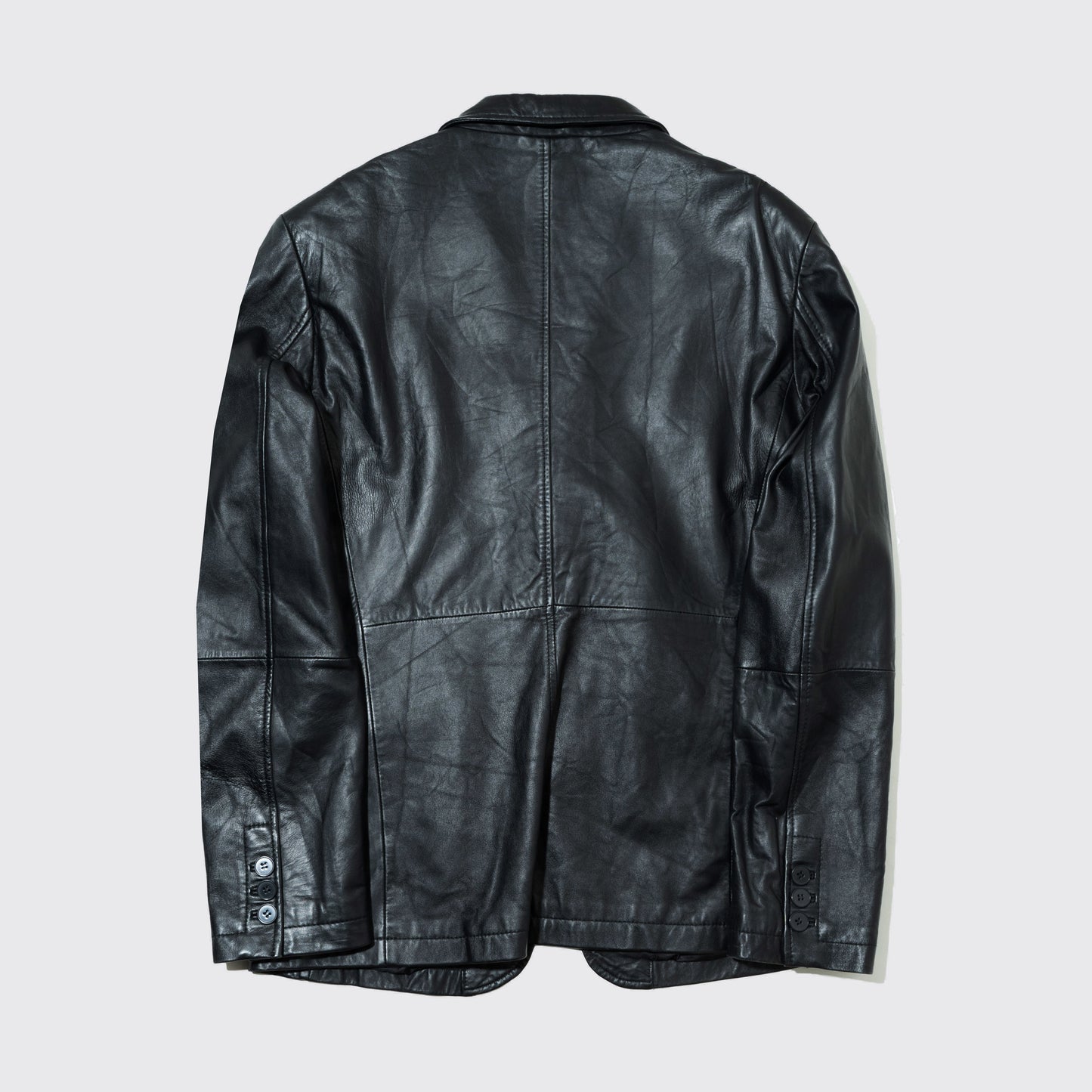 vintage leather tailored jacket