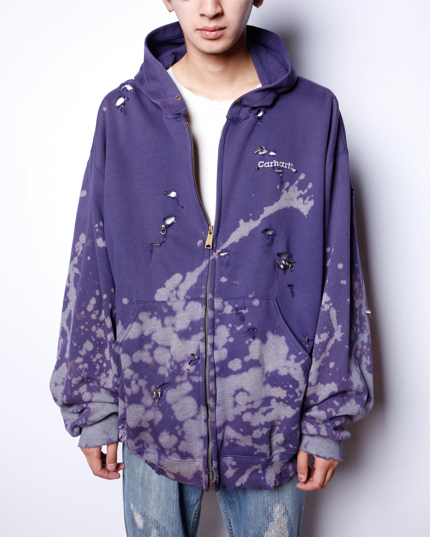 *one-off studs broken hoodie