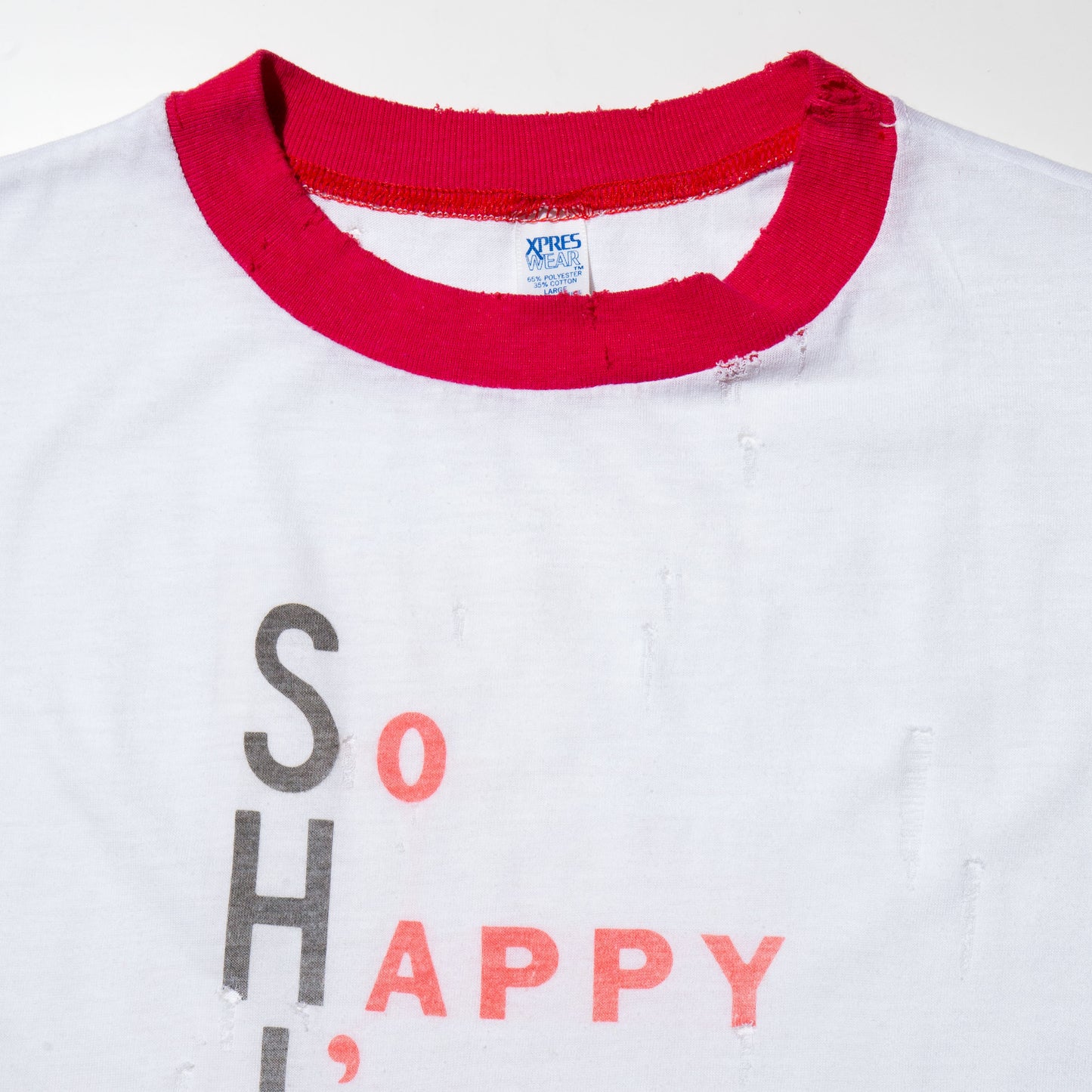 vintage 70-80's message broken ringer t-shirt