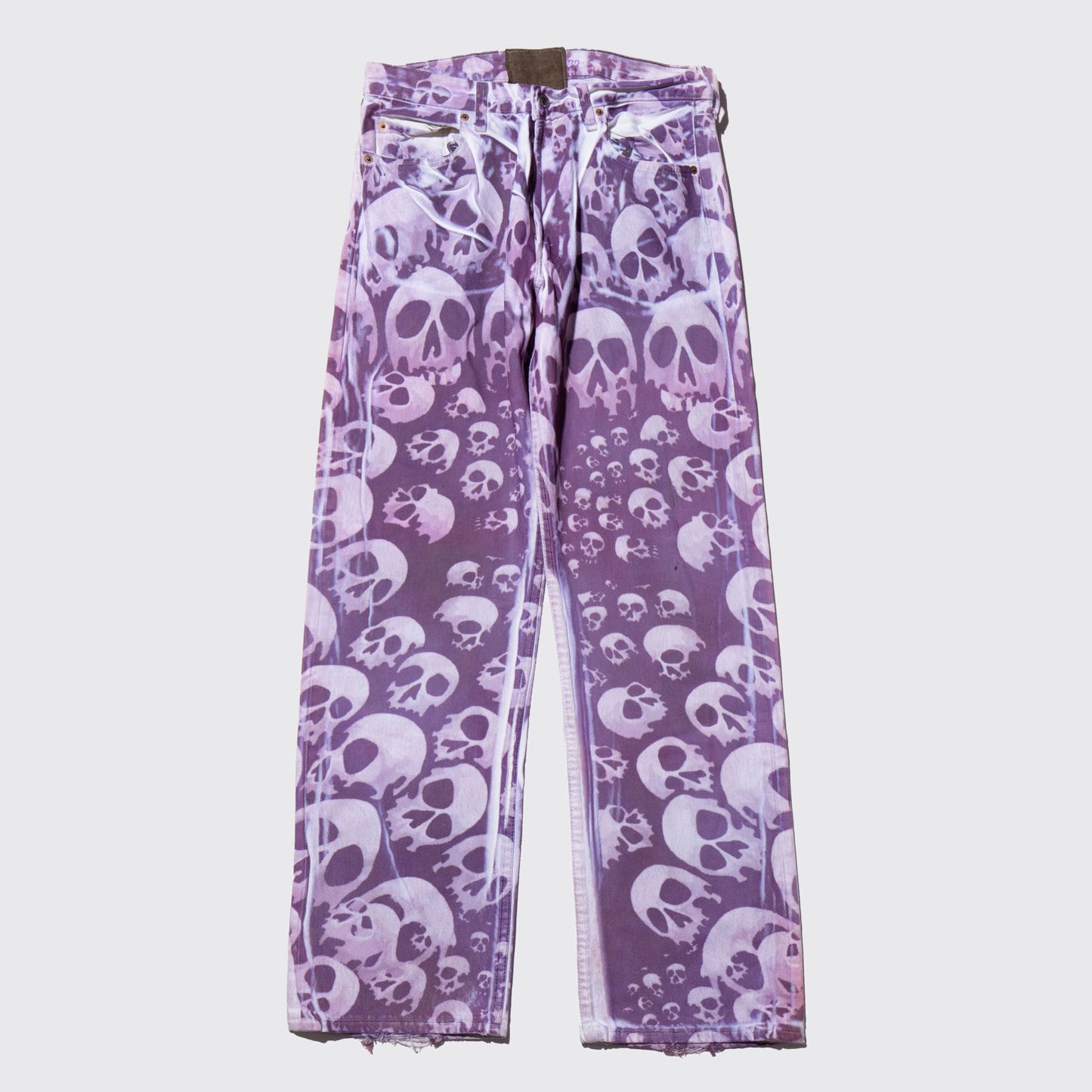 vintage skull transfer jeans