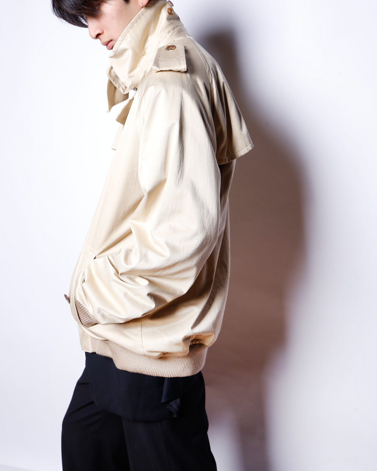 vintage sean john ribbed trench jacket