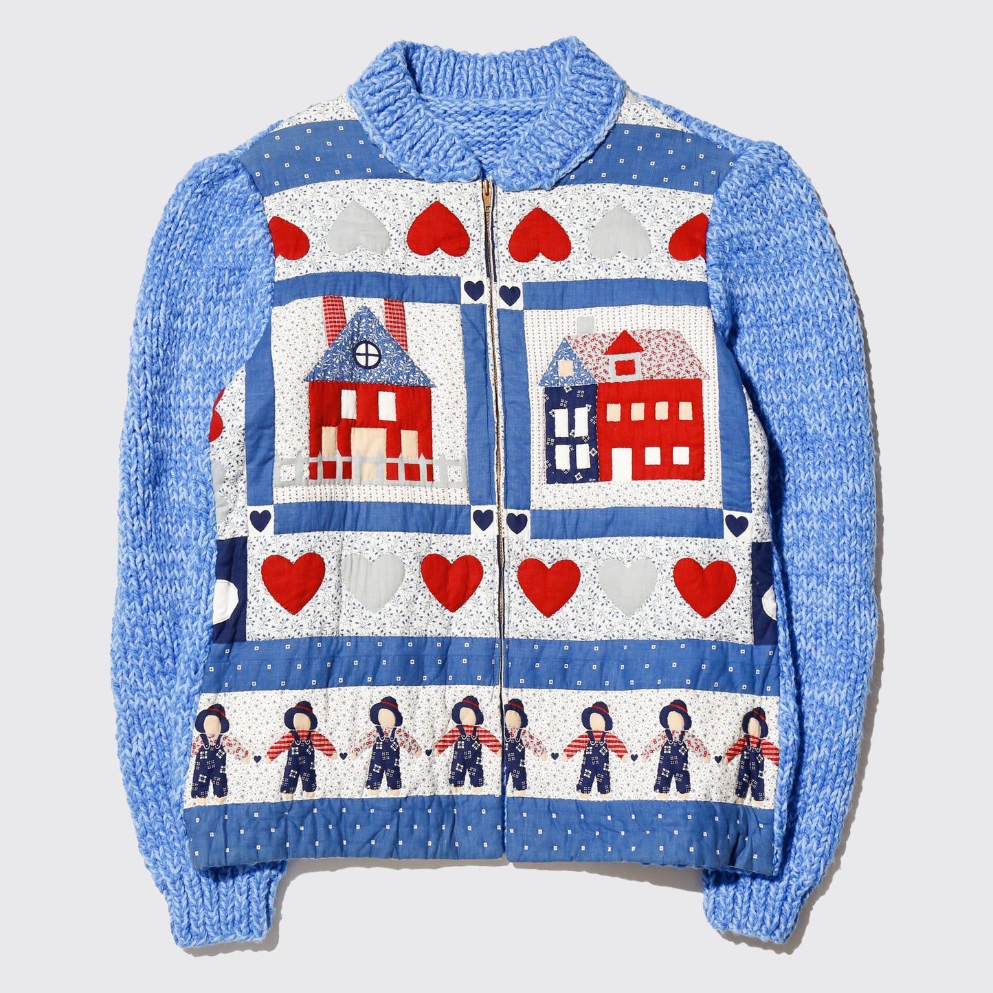 vintage love/house/friends hand quilt jacket