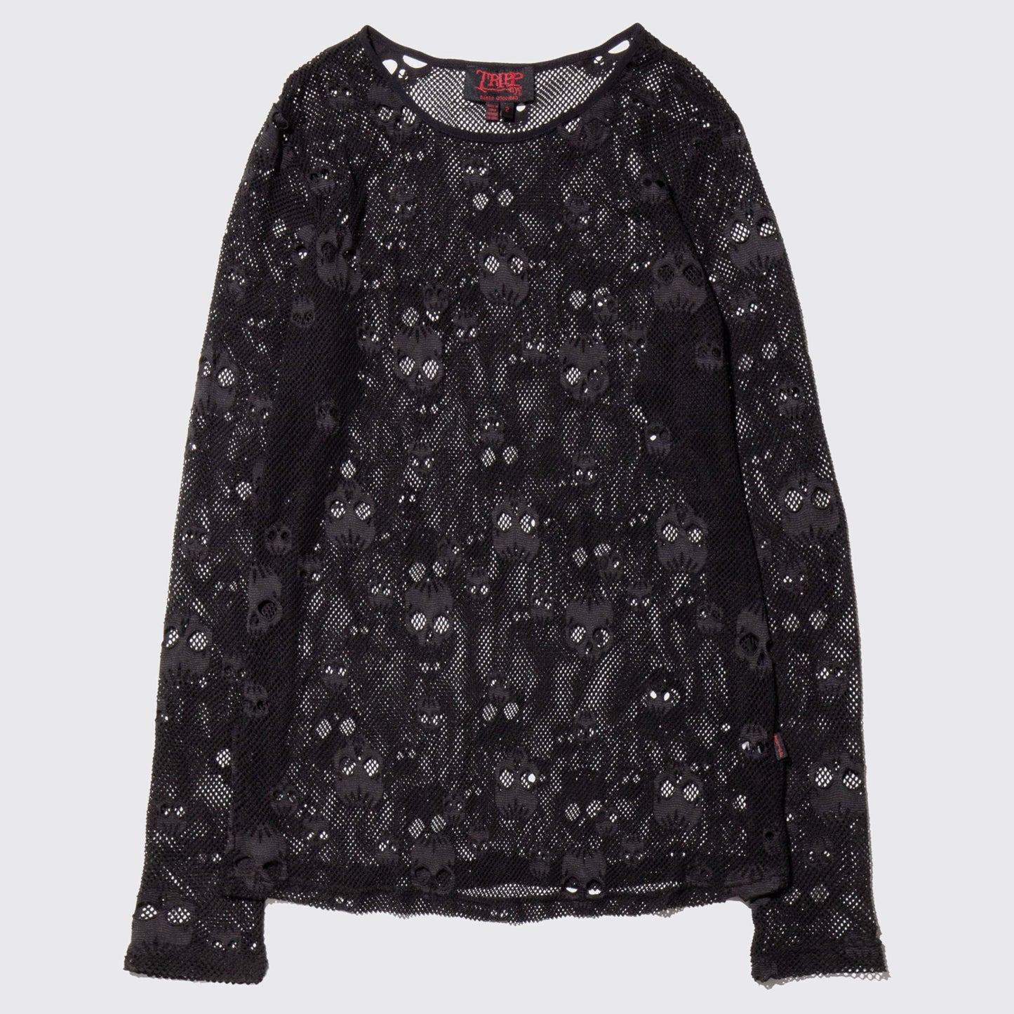vintage tripp nyc skull mesh l/s