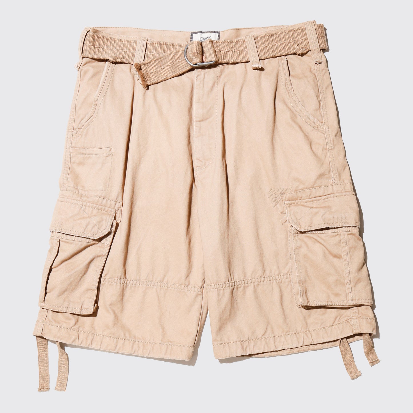 vintage belted wide cargo shorts