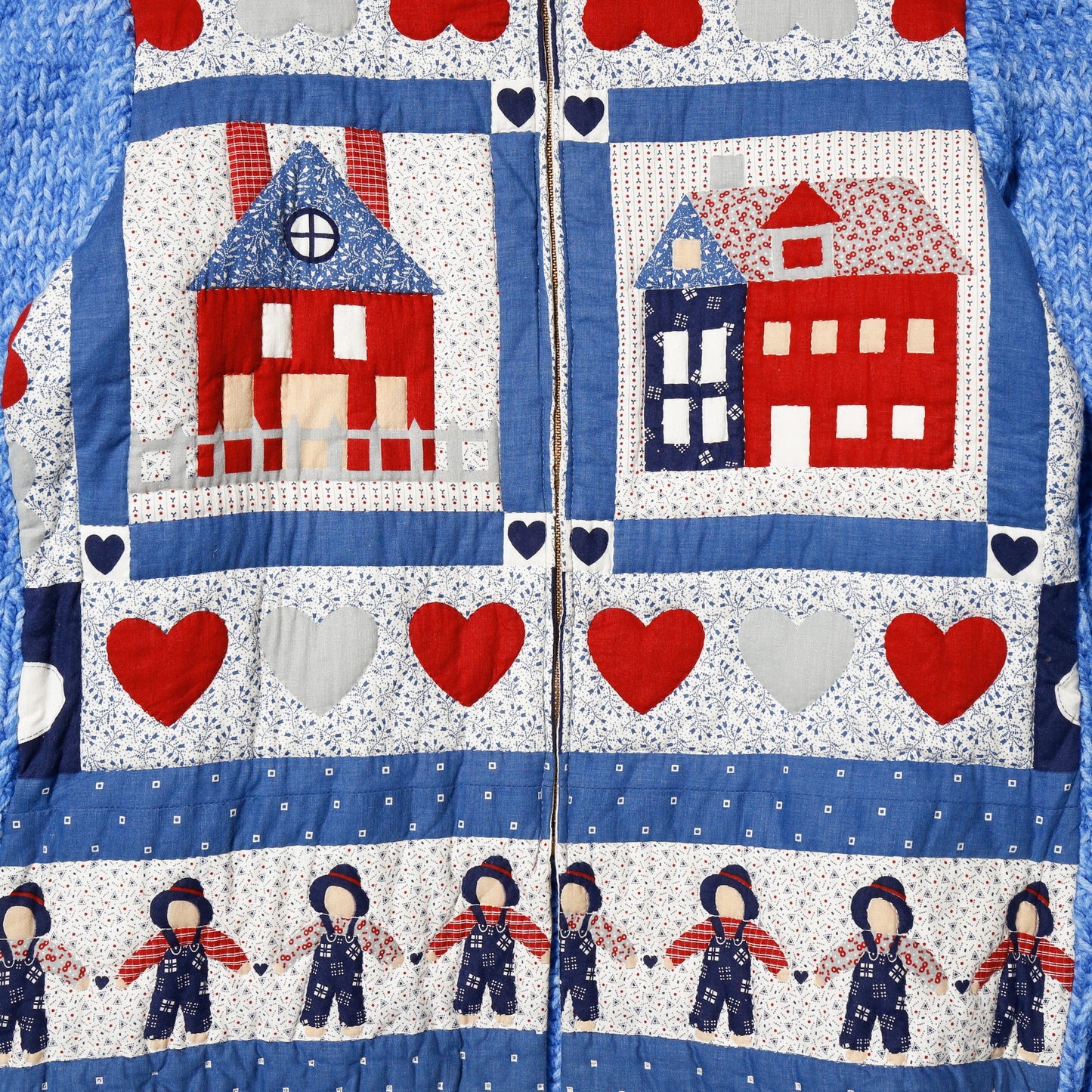 vintage love/house/friends hand quilt jacket