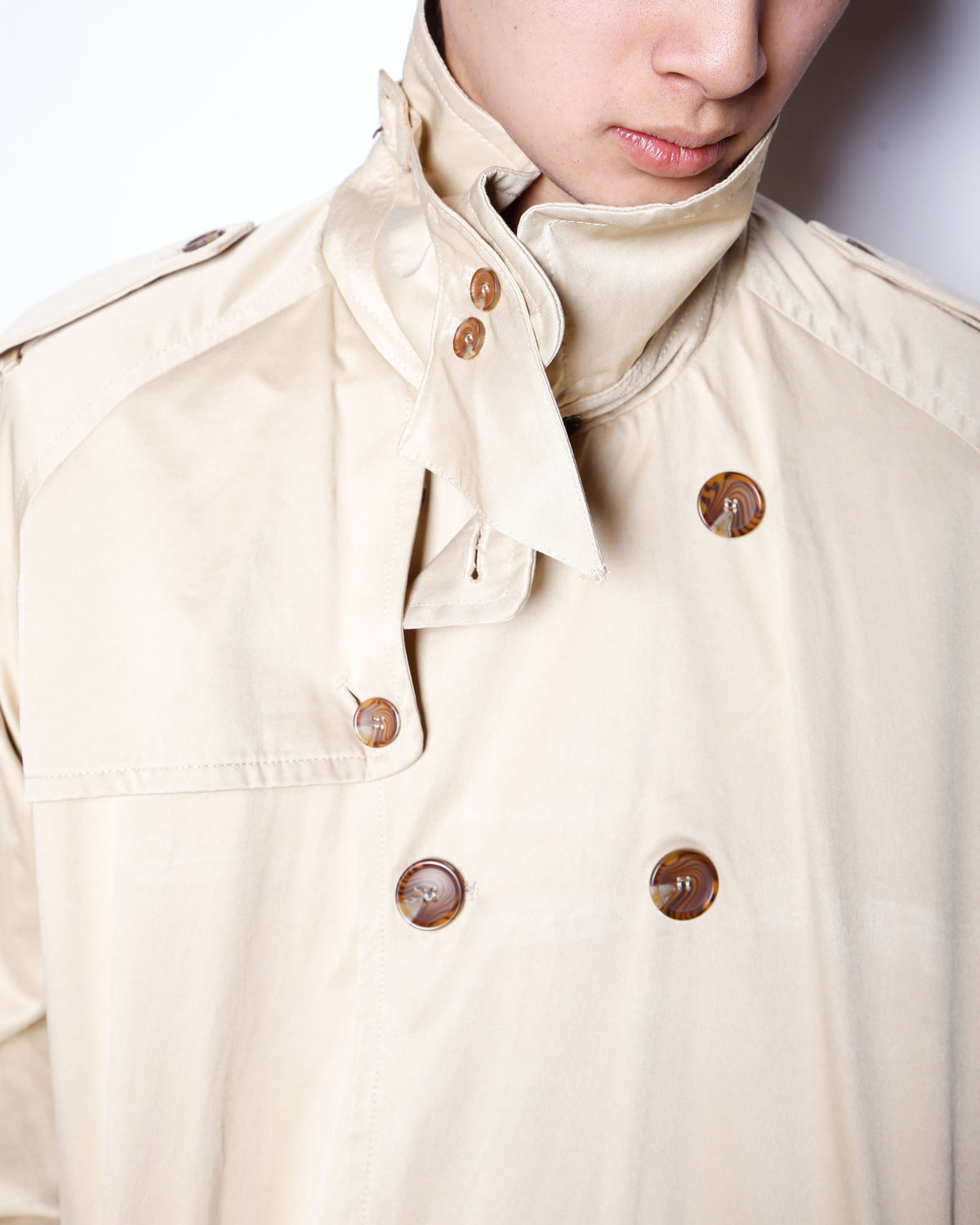 vintage sean john ribbed trench jacket