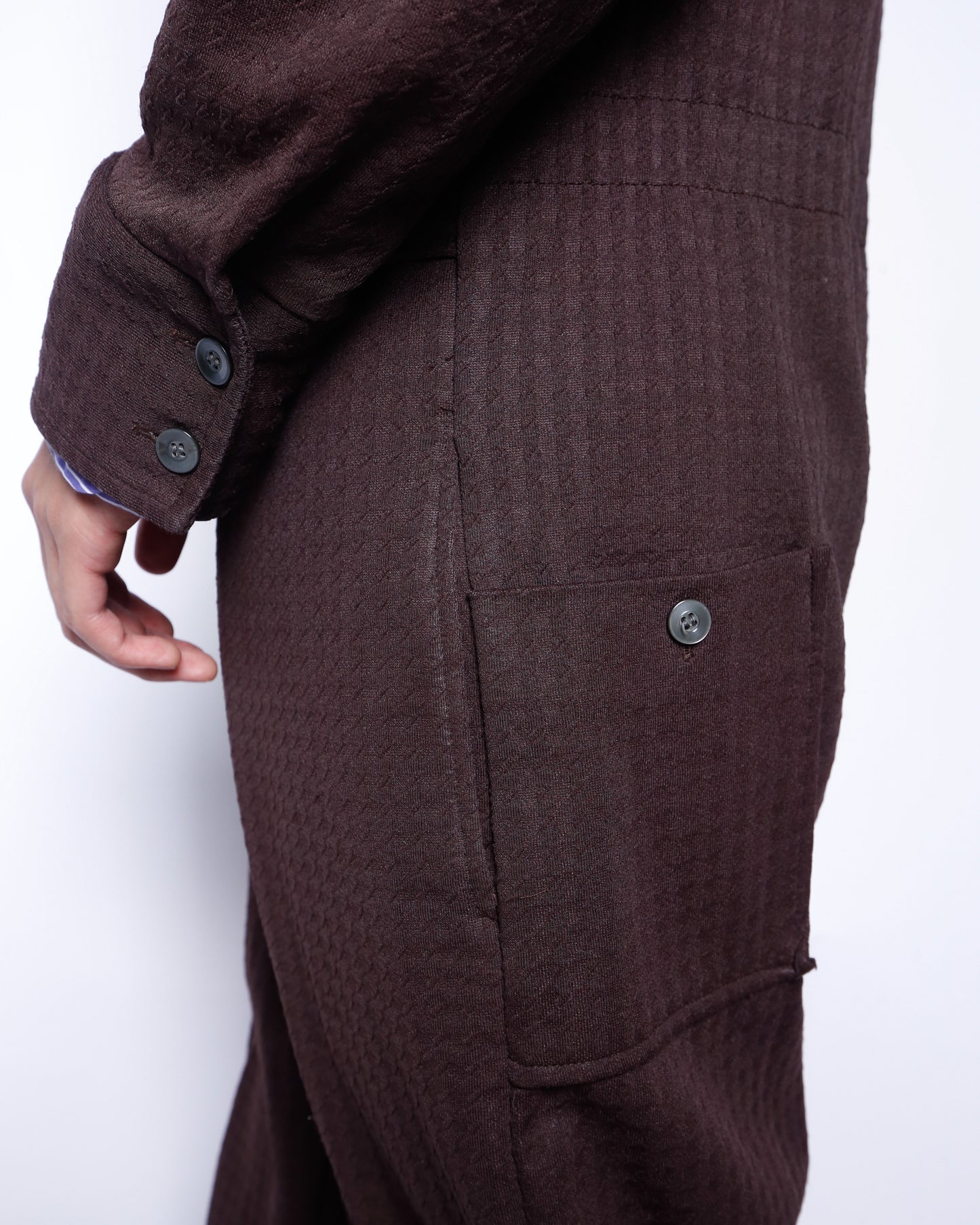 vintage 70's belted poly jump suit