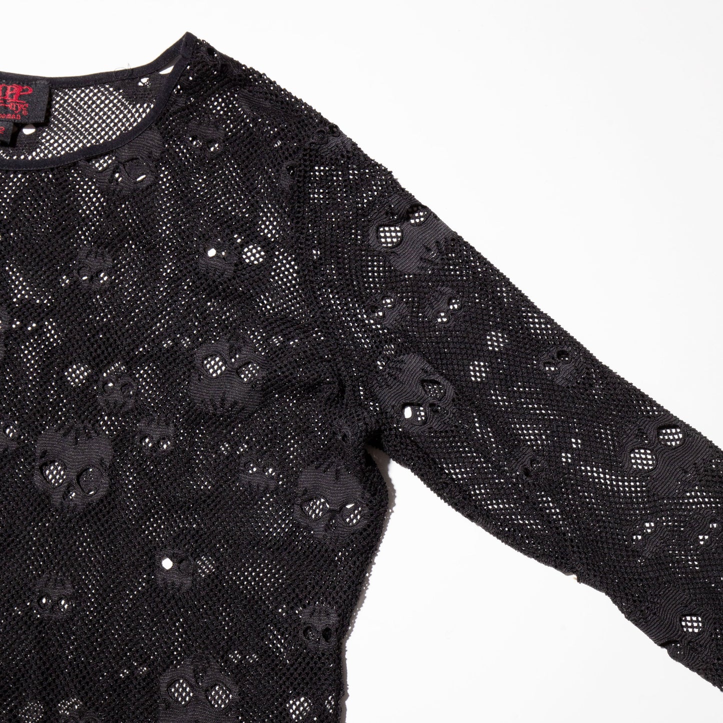 vintage tripp nyc skull mesh l/s