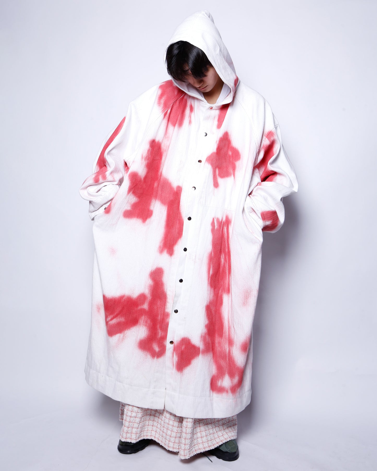 vintage accident dye jumbo coat