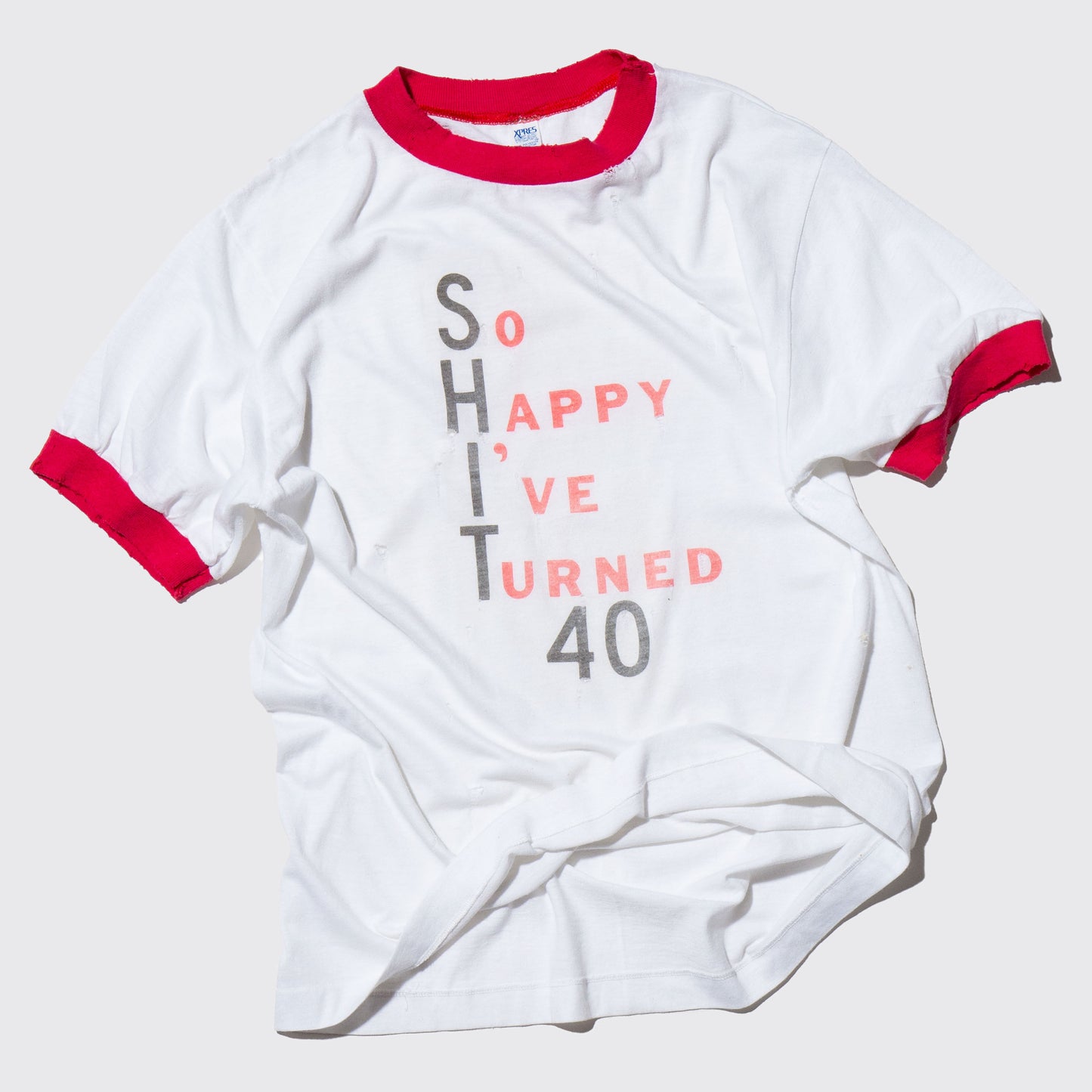 vintage 70-80's message broken ringer t-shirt