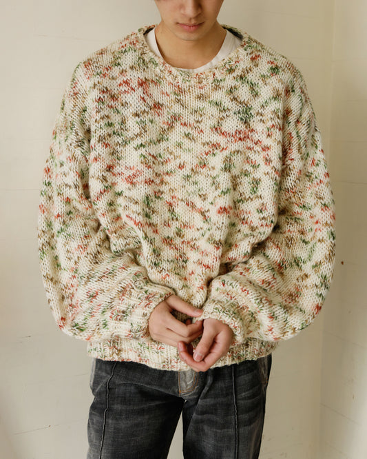 vintage melange hand knit sweater