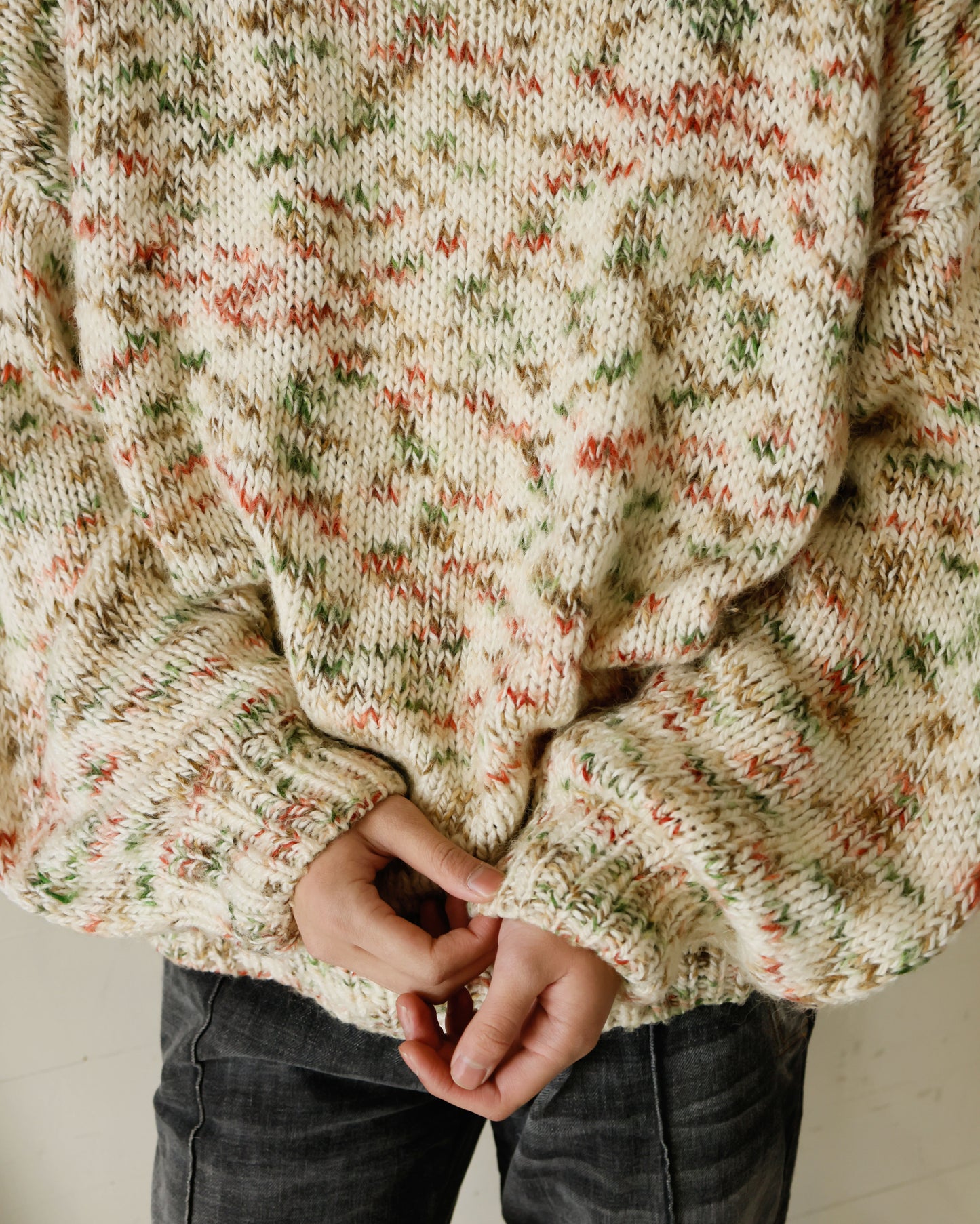 vintage melange hand knit sweater