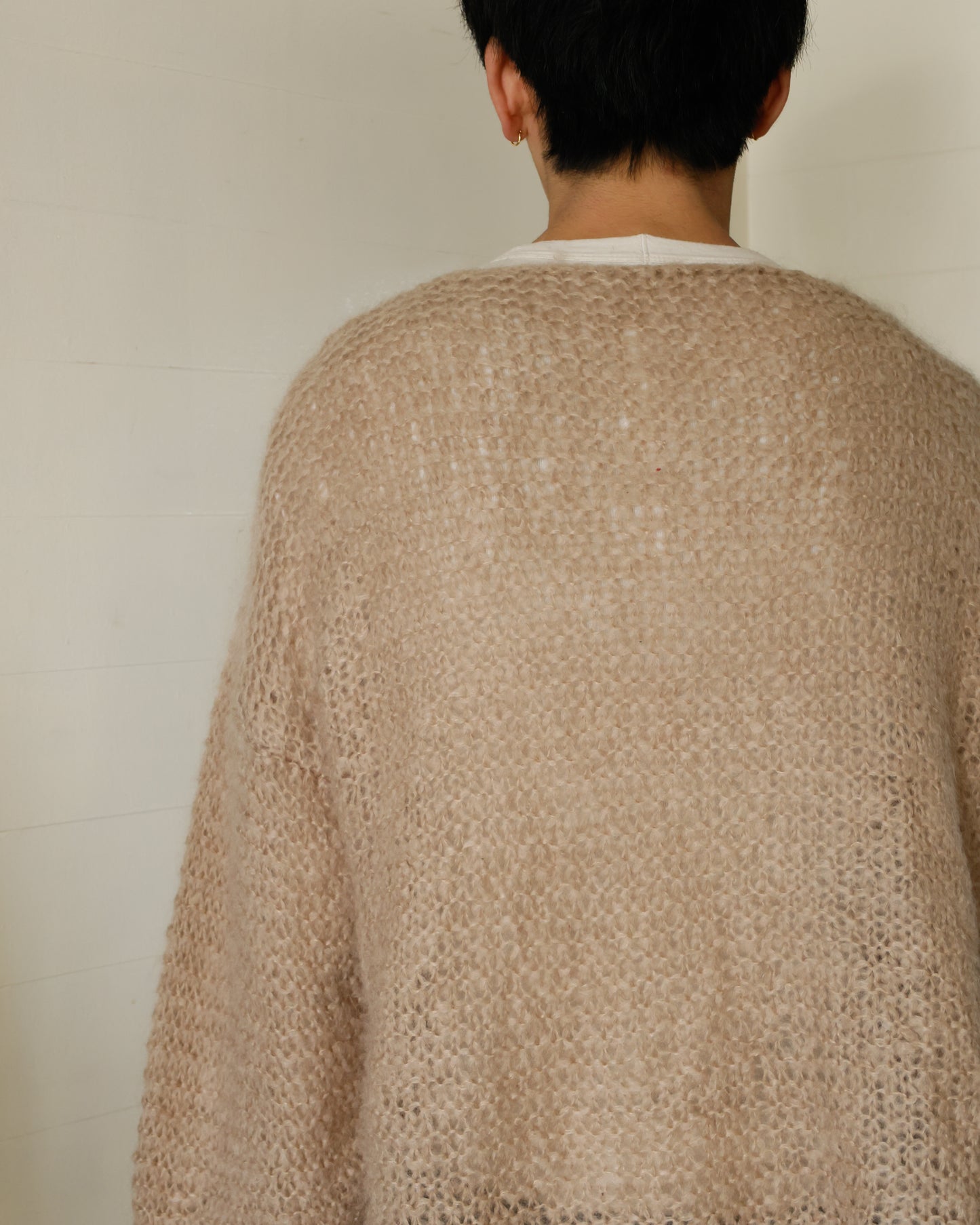 vintage relaxed hand knit mohair sweater