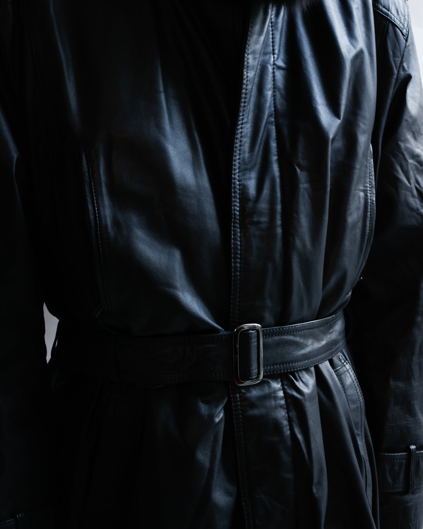 vintage with fur leather long coat