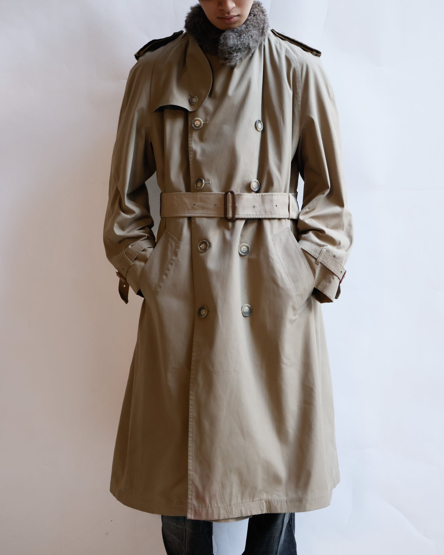 vintage 70's brooks brothers with fur trench coat