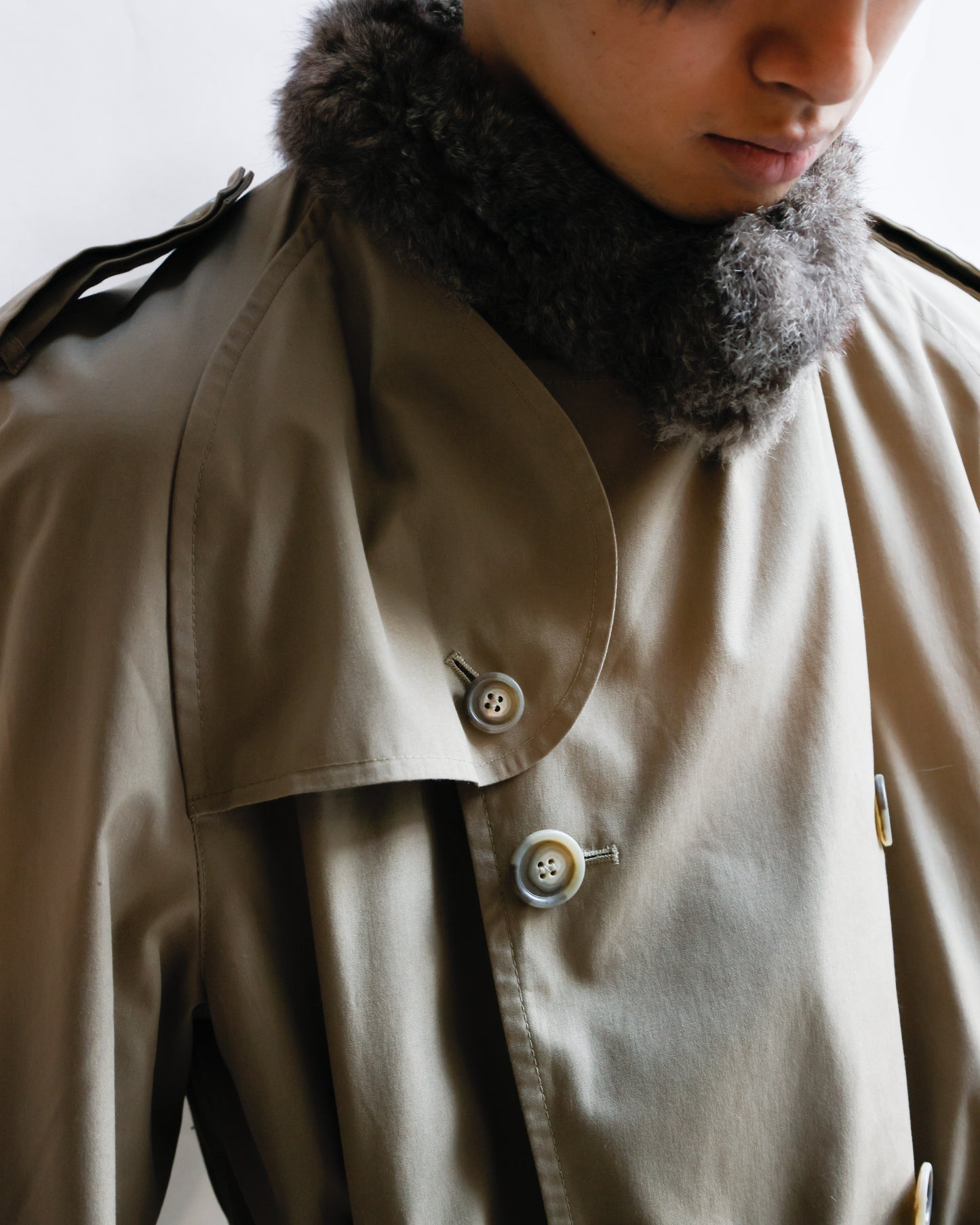 vintage 70's brooks brothers with fur trench coat