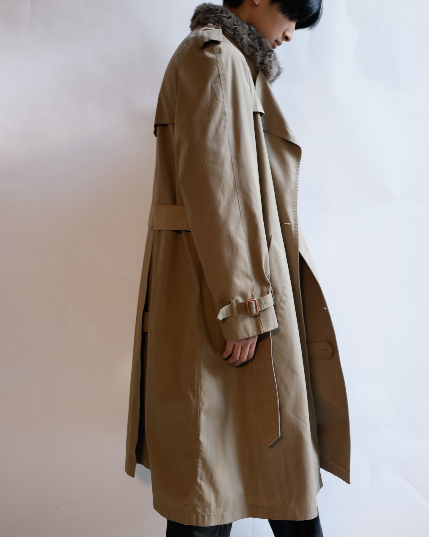 vintage 70's brooks brothers with fur trench coat