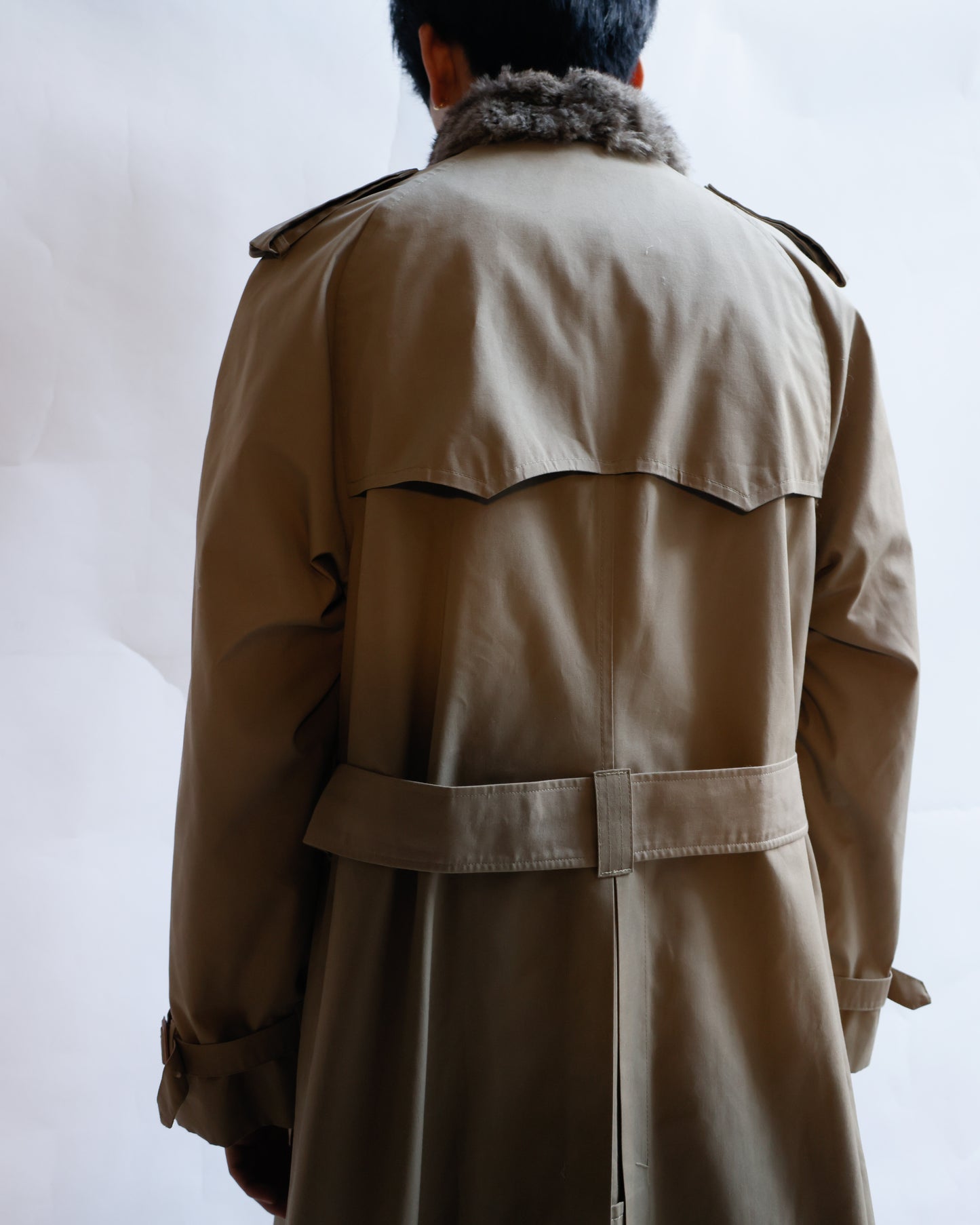 vintage 70's brooks brothers with fur trench coat