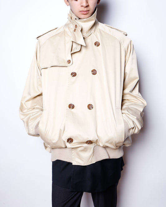 vintage sean john ribbed trench jacket