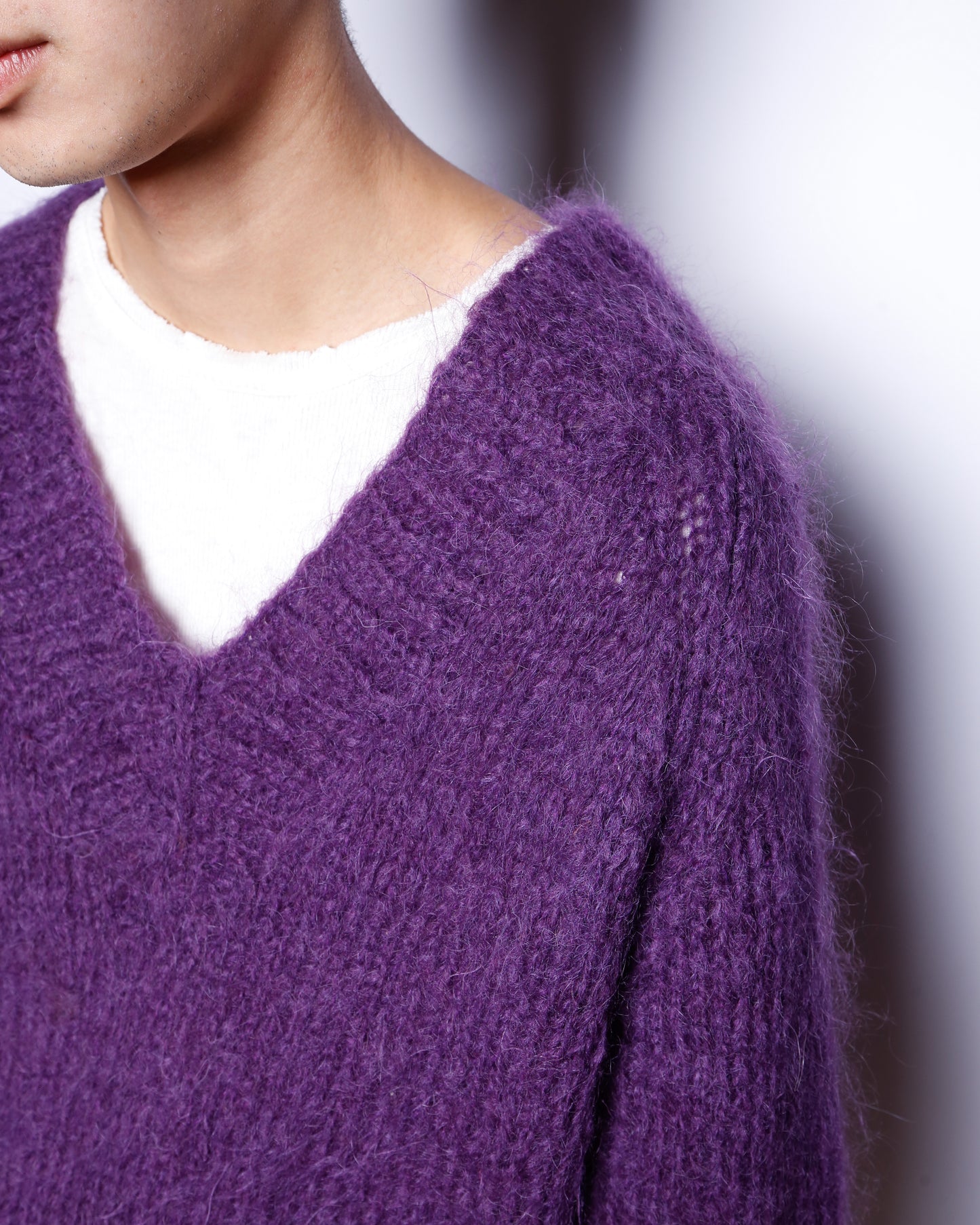 vintage hand knit mohair sweater