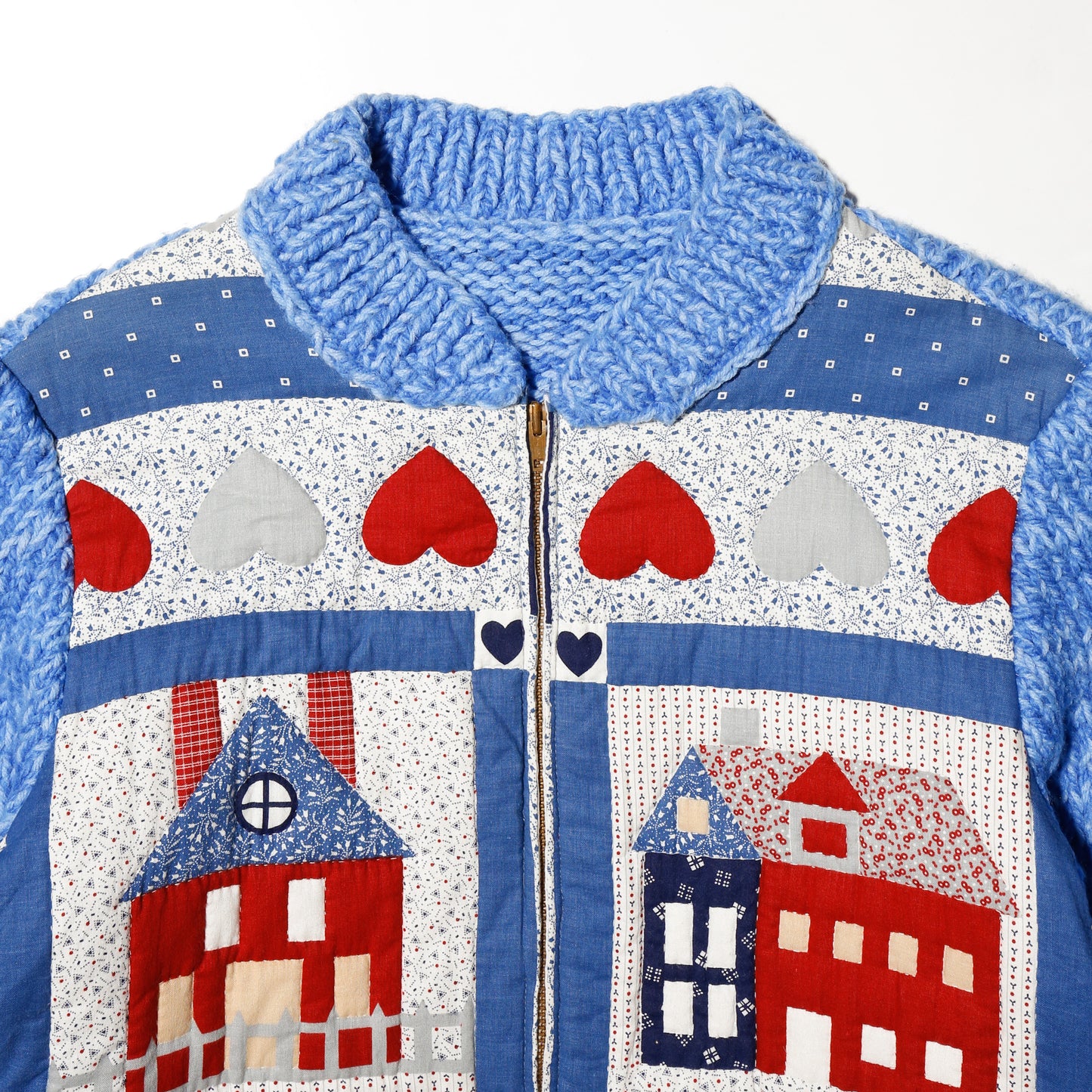 vintage love/house/friends hand quilt jacket