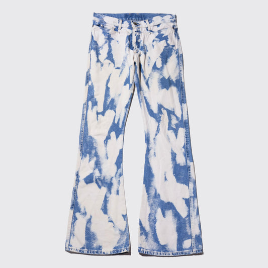 vintage breached flare jeans