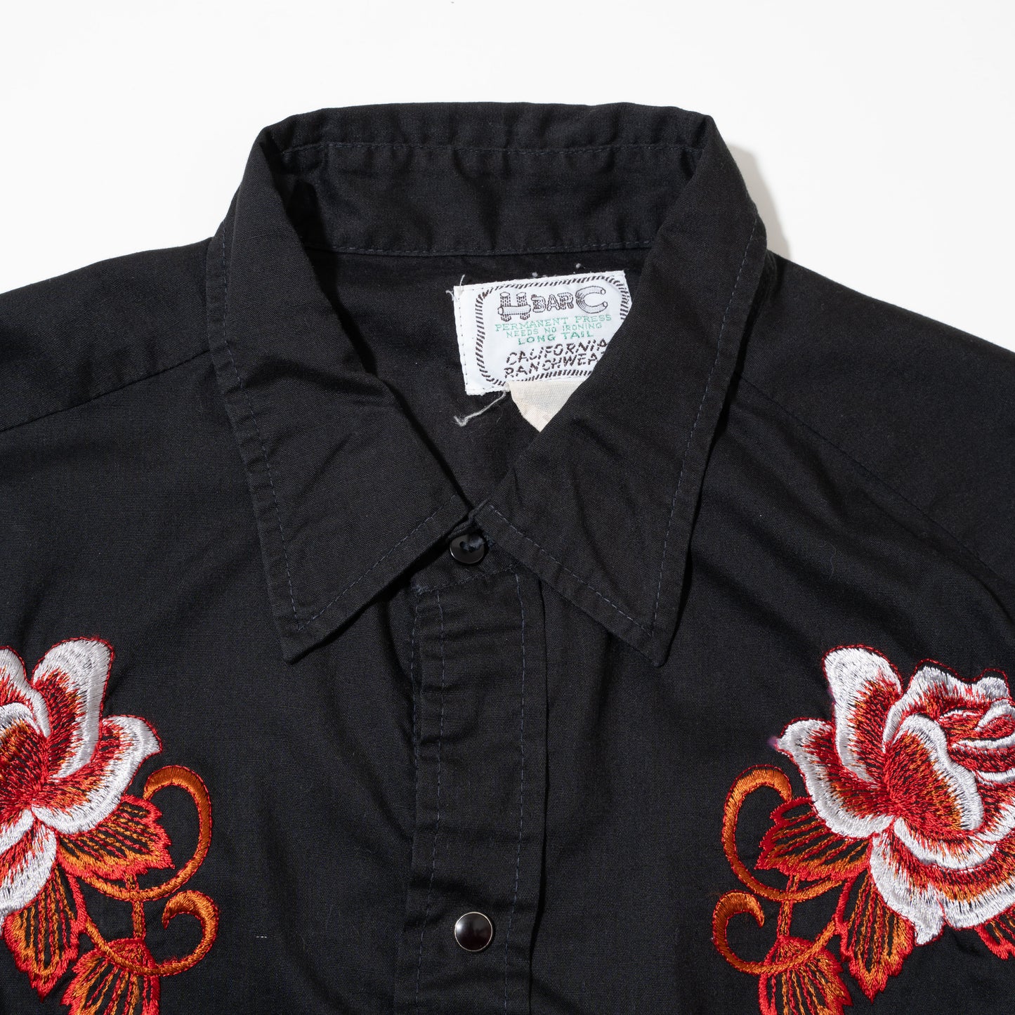 vintage HbarC resized short rose western shirt