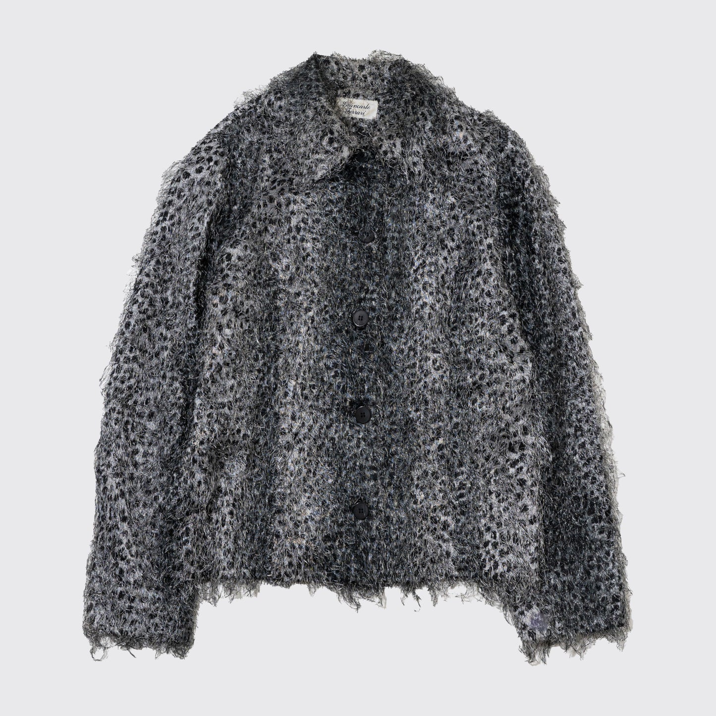 vintage leopard shaggy jacket