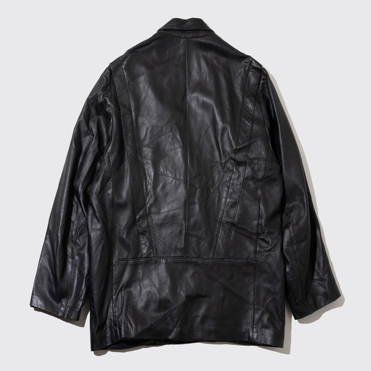 vintage euro leather tailored jacket