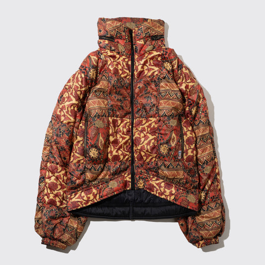vintage oriental short puffer jacket