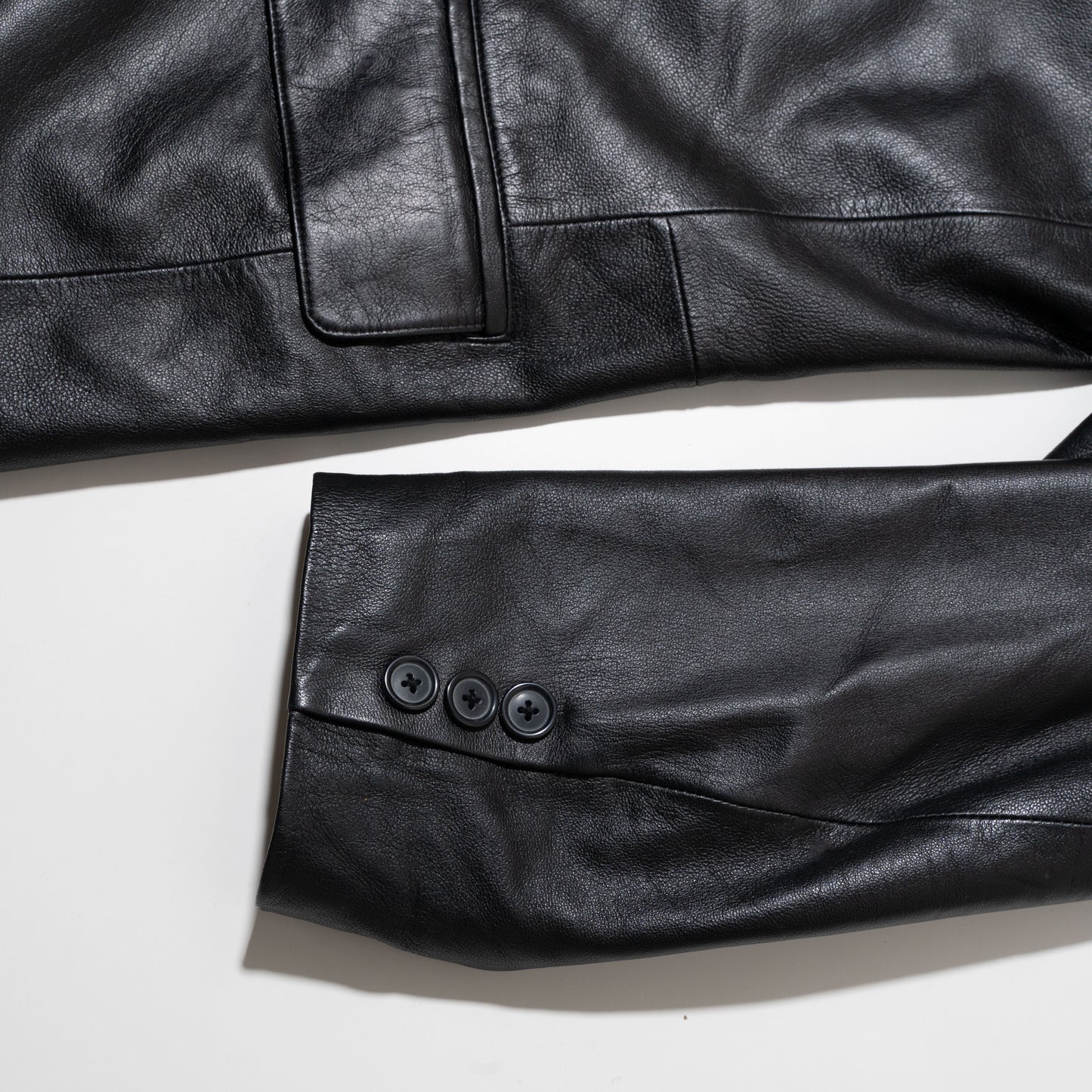 vintage leather tailored jacket
