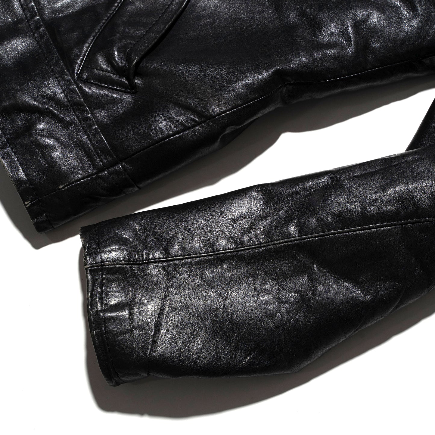 vintage 70's euro aviator boa leather jacket