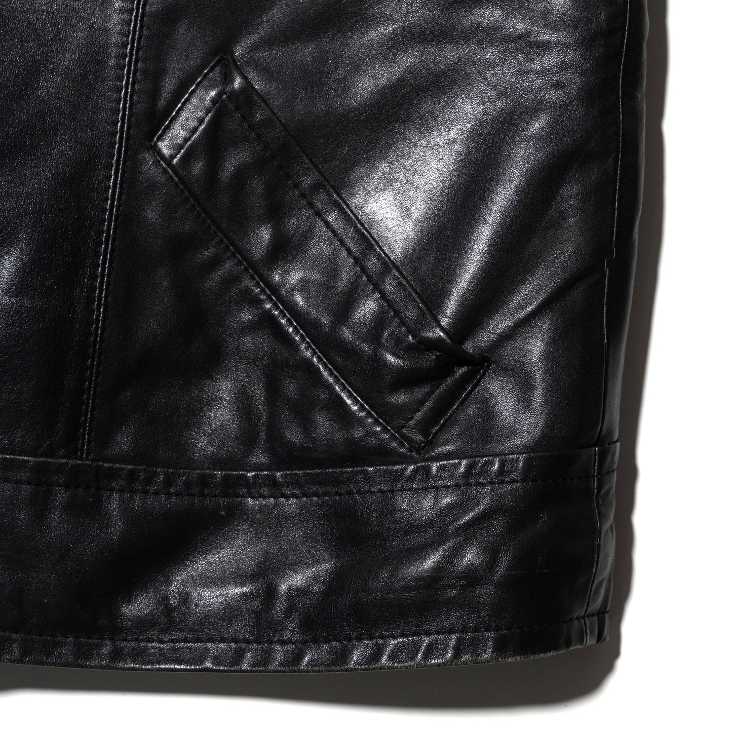 vintage 70's euro aviator boa leather jacket