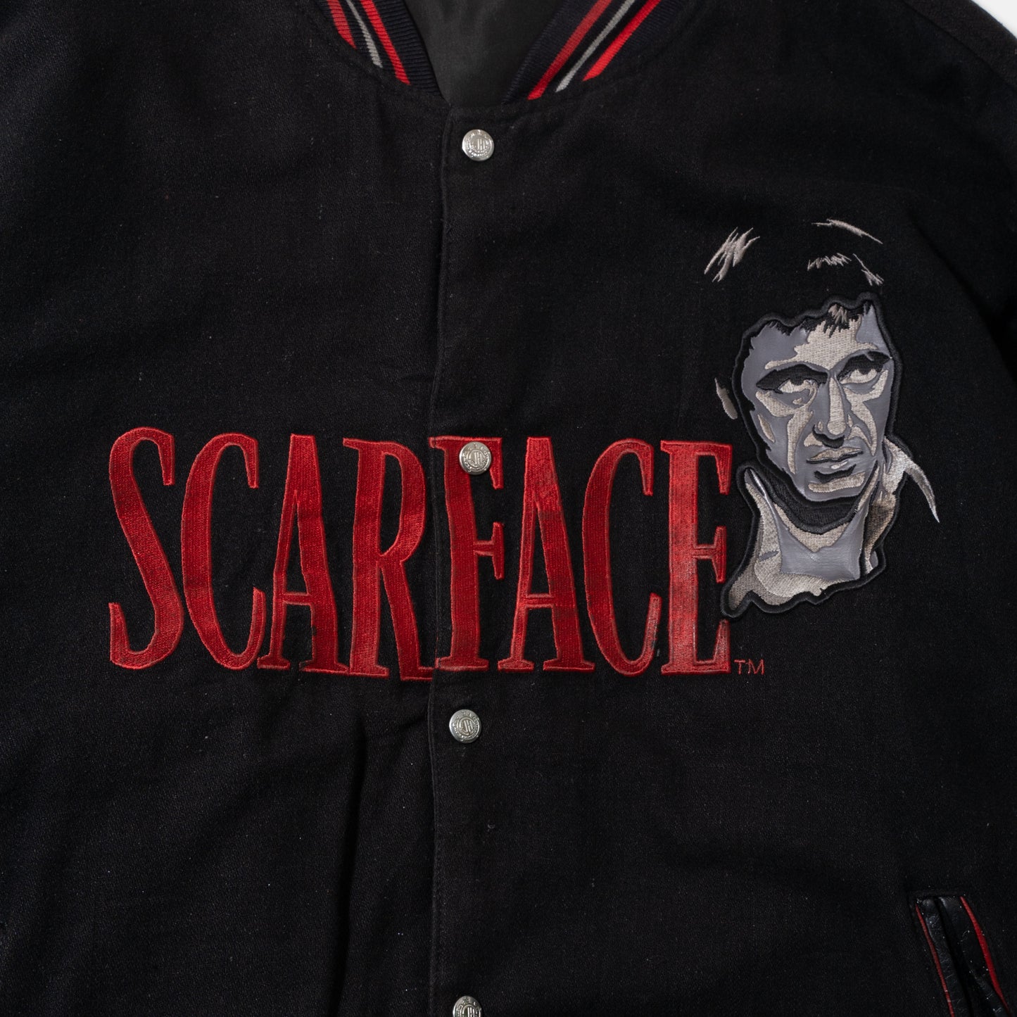 vintage jeff hamilton scarface varsity jacket