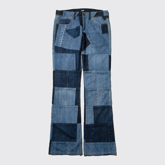 vintage Dolce&Gabbana patchwork flare jeans , dead stock