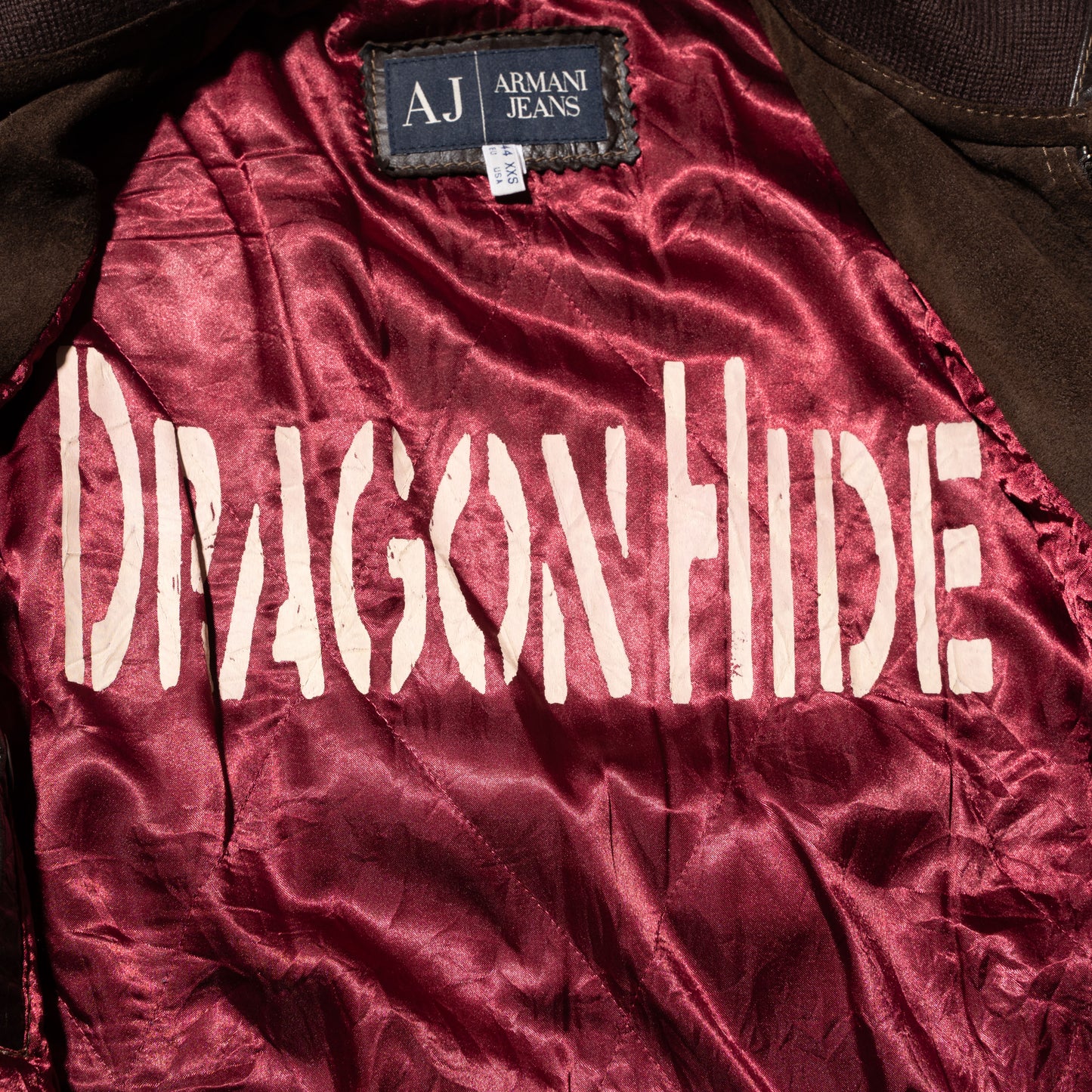vintage fw1998 Armani Jeans " Dragon Hide " limited edition leather jacket