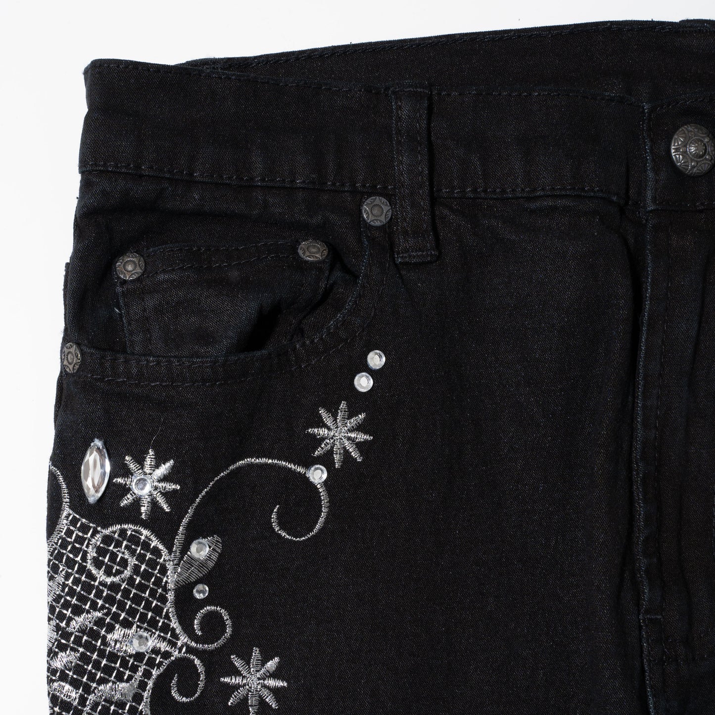 vintage broderie bijou flare jeans – NOILL