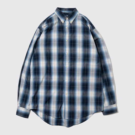 vintage puritan ombre check shirt