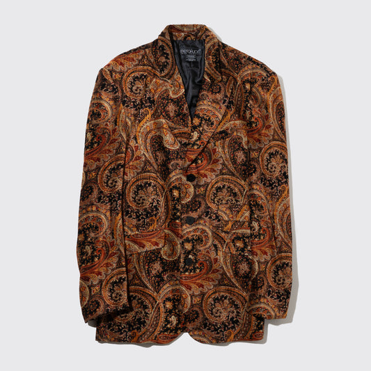 vintage paisley velvet tailored jacket