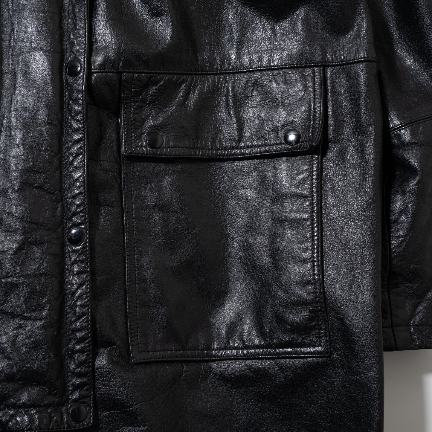 vintage bondage leather duster coat