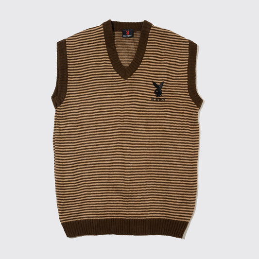 vintage playboy border knit vest
