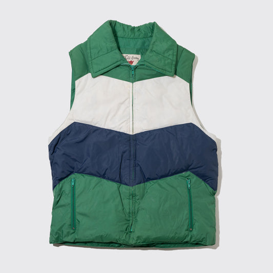 vintage zigzag puffer vest
