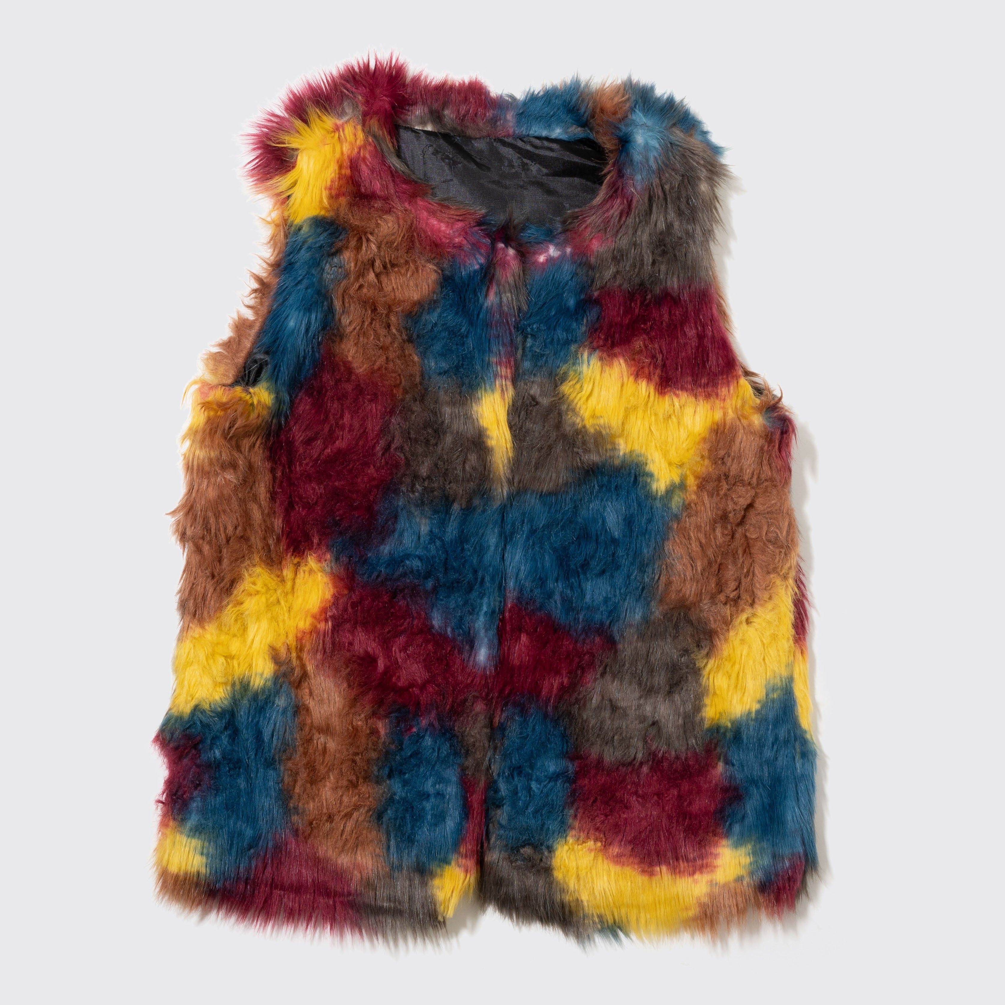 vintage multi color faux fur vest – NOILL